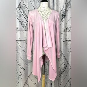 Cuddl Duds Pink Open Front Cardigan